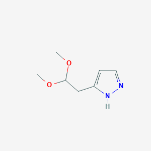 molecular formula C7H12N2O2 B6599954 5-(2,2-dimethoxyethyl)-1H-pyrazole CAS No. 2354108-58-8