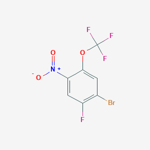 molecular formula C7H2BrF4NO3 B6599970 1-bromo-2-fluoro-4-nitro-5-(trifluoromethoxy)benzene CAS No. 1805938-98-0