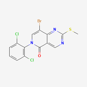molecular formula C14H8BrCl2N3OS B6599984 8-bromo-6-(2,6-dichlorophenyl)-2-(methylsulfanyl)-5H,6H-pyrido[4,3-d]pyrimidin-5-one CAS No. 1630854-18-0