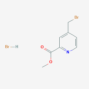 molecular formula C8H9Br2NO2 B6600007 methyl 4-(bromomethyl)pyridine-2-carboxylate hydrobromide CAS No. 2089377-32-0