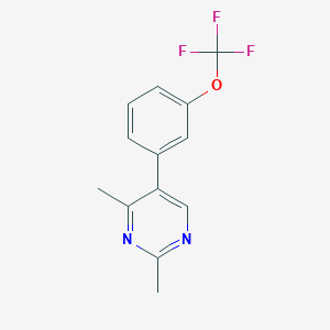 molecular formula C13H11F3N2O B6600034 2,4-dimethyl-5-[3-(trifluoromethoxy)phenyl]pyrimidine CAS No. 1261867-68-8