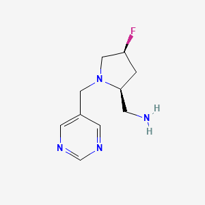 molecular formula C10H15FN4 B6600061 [(2S,4S)-4-fluoro-1-[(pyrimidin-5-yl)methyl]pyrrolidin-2-yl]methanamine CAS No. 1807939-38-3
