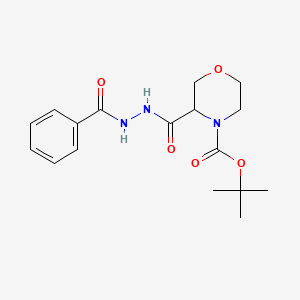 molecular formula C17H23N3O5 B6600076 tert-butyl 3-[(phenylformohydrazido)carbonyl]morpholine-4-carboxylate CAS No. 1803567-28-3