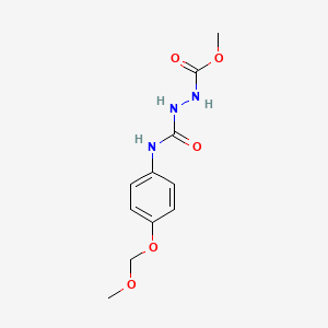 molecular formula C11H15N3O5 B6600090 N-({[4-(methoxymethoxy)phenyl]carbamoyl}amino)methoxyformamide CAS No. 1803605-46-0