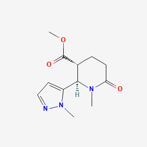 molecular formula C12H17N3O3 B6600100 rac-methyl (2R,3R)-1-methyl-2-(1-methyl-1H-pyrazol-5-yl)-6-oxopiperidine-3-carboxylate CAS No. 1807941-61-2