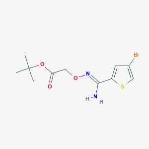 molecular formula C11H15BrN2O3S B6600135 tert-butyl 2-{[(4-bromothiophen-2-yl)methanimidamido]oxy}acetate CAS No. 1955520-86-1