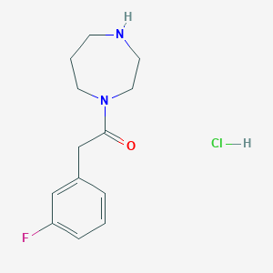 molecular formula C13H18ClFN2O B6600191 1-(1,4-diazepan-1-yl)-2-(3-fluorophenyl)ethan-1-one hydrochloride CAS No. 1828673-52-4