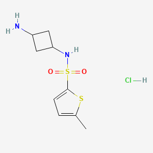 molecular formula C9H15ClN2O2S2 B6600217 5-methyl-N-[(1r,3r)-3-aminocyclobutyl]thiophene-2-sulfonamide hydrochloride CAS No. 1867610-68-1