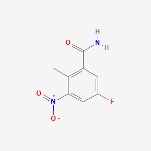 molecular formula C8H7FN2O3 B6600235 5-fluoro-2-methyl-3-nitrobenzamide CAS No. 1379046-38-4