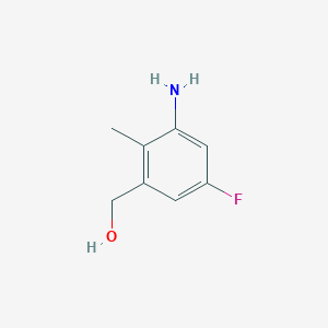 molecular formula C8H10FNO B6600238 (3-amino-5-fluoro-2-methylphenyl)methanol CAS No. 1378656-16-6