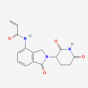 molecular formula C16H15N3O4 B6600261 N-[2-(2,6-dioxopiperidin-3-yl)-1-oxo-2,3-dihydro-1H-isoindol-4-yl]prop-2-enamide CAS No. 1957235-52-7