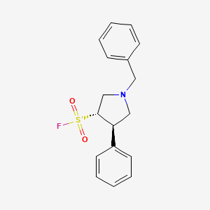 molecular formula C17H18FNO2S B6600289 rac-(3R,4S)-1-benzyl-4-phenylpyrrolidine-3-sulfonyl fluoride, trans CAS No. 2227033-59-0