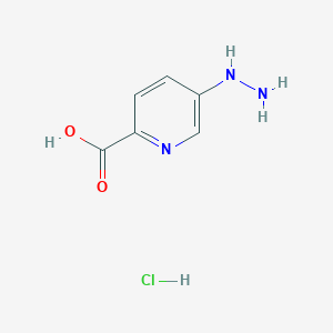 molecular formula C6H8ClN3O2 B6600296 5-hydrazinylpyridine-2-carboxylic acid hydrochloride CAS No. 78273-16-2