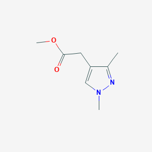 molecular formula C8H12N2O2 B6600300 methyl 2-(1,3-dimethyl-1H-pyrazol-4-yl)acetate CAS No. 1909305-89-0