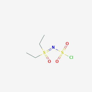 molecular formula C4H10ClNO3S2 B6600301 [(chlorosulfonyl)imino]diethyl-lambda6-sulfanone CAS No. 2649075-46-5