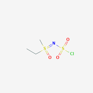 molecular formula C3H8ClNO3S2 B6600304 [(chlorosulfonyl)imino](ethyl)methyl-lambda6-sulfanone CAS No. 2649070-46-0