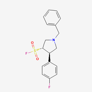 molecular formula C17H17F2NO2S B6600311 rac-(3R,4S)-1-benzyl-4-(4-fluorophenyl)pyrrolidine-3-sulfonyl fluoride CAS No. 2227033-90-9