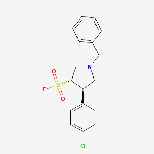 rac-(3R,4S)-1-benzyl-4-(4-chlorophenyl)pyrrolidine-3-sulfonyl fluoride