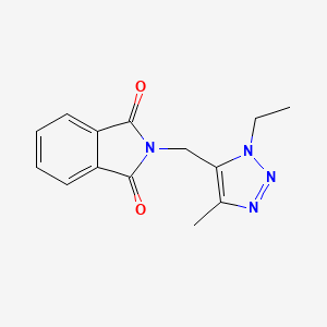 molecular formula C14H14N4O2 B6600320 2-[(1-ethyl-4-methyl-1H-1,2,3-triazol-5-yl)methyl]-2,3-dihydro-1H-isoindole-1,3-dione CAS No. 1909305-25-4