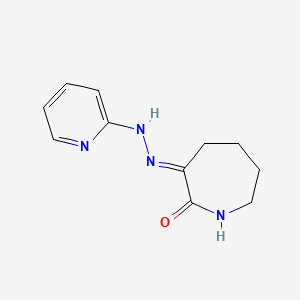 molecular formula C11H14N4O B6600330 3-[2-(pyridin-2-yl)hydrazin-1-ylidene]azepan-2-one CAS No. 49837-11-8