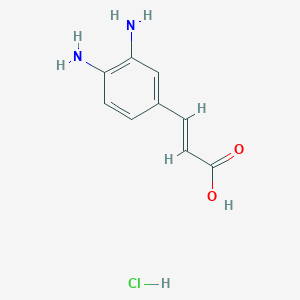 molecular formula C9H11ClN2O2 B6600343 (2E)-3-(3,4-diaminophenyl)prop-2-enoic acid hydrochloride CAS No. 1087734-91-5