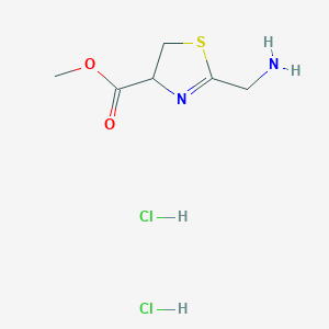 molecular formula C6H12Cl2N2O2S B6600348 methyl 2-(aminomethyl)-4,5-dihydro-1,3-thiazole-4-carboxylate dihydrochloride CAS No. 2366202-02-8