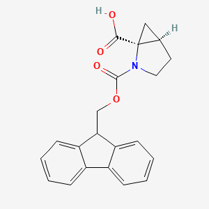 molecular formula C21H19NO4 B6600380 (1S,5R)-2-{[(9H-fluoren-9-yl)methoxy]carbonyl}-2-azabicyclo[3.1.0]hexane-1-carboxylic acid CAS No. 1932320-54-1