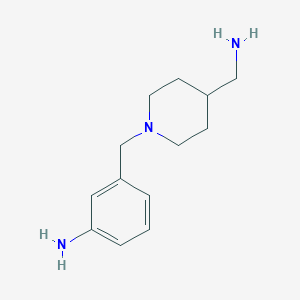 3-{[4-(aminomethyl)piperidin-1-yl]methyl}aniline