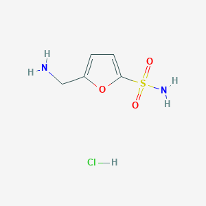 molecular formula C5H9ClN2O3S B6600402 5-(aminomethyl)furan-2-sulfonamide hydrochloride CAS No. 56038-70-1