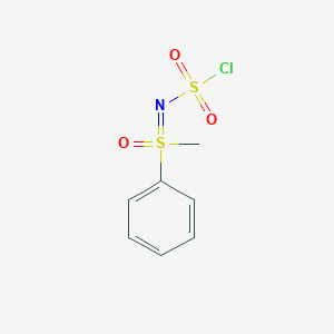 molecular formula C7H8ClNO3S2 B6600417 [(chlorosulfonyl)imino](methyl)phenyl-lambda6-sulfanone CAS No. 2649076-88-8