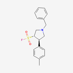 molecular formula C18H20FNO2S B6600428 rac-(3R,4S)-1-benzyl-4-(4-methylphenyl)pyrrolidine-3-sulfonyl fluoride CAS No. 1955522-93-6