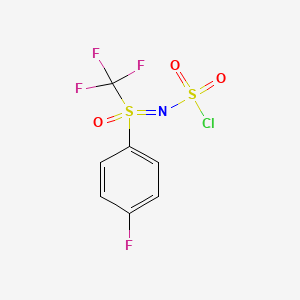 molecular formula C7H4ClF4NO3S2 B6600443 [(chlorosulfonyl)imino](4-fluorophenyl)(trifluoromethyl)-lambda6-sulfanone CAS No. 2649064-93-5
