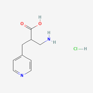 molecular formula C9H13ClN2O2 B6600448 3-amino-2-[(pyridin-4-yl)methyl]propanoic acid hydrochloride CAS No. 1955539-93-1
