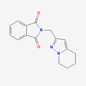 molecular formula C16H15N3O2 B6600450 2-({4H,5H,6H,7H-pyrazolo[1,5-a]pyridin-2-yl}methyl)-2,3-dihydro-1H-isoindole-1,3-dione CAS No. 1909320-18-8