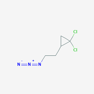 molecular formula C5H7Cl2N3 B6600461 2-(2-azidoethyl)-1,1-dichlorocyclopropane CAS No. 1909308-72-0