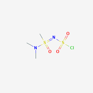 molecular formula C3H9ClN2O3S2 B6600470 S-[(chlorosulfonyl)imino]-N,N-dimethylmethanesulfinamide CAS No. 2649074-42-8