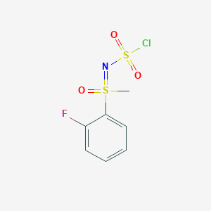 molecular formula C7H7ClFNO3S2 B6600476 [(chlorosulfonyl)imino](2-fluorophenyl)methyl-lambda6-sulfanone CAS No. 2649035-46-9