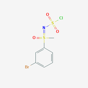 molecular formula C7H7BrClNO3S2 B6600479 (3-bromophenyl)[(chlorosulfonyl)imino]methyl-lambda6-sulfanone CAS No. 2648972-72-7