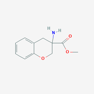 molecular formula C11H13NO3 B6600491 methyl 3-amino-3,4-dihydro-2H-1-benzopyran-3-carboxylate CAS No. 1870184-05-6