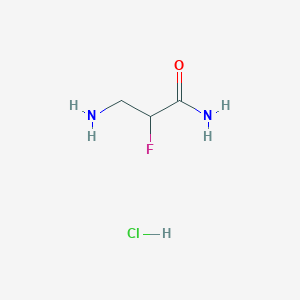 molecular formula C3H8ClFN2O B6600505 3-amino-2-fluoropropanamide hydrochloride CAS No. 1989671-32-0