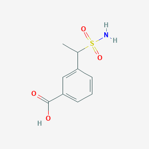 molecular formula C9H11NO4S B6600538 3-(1-sulfamoylethyl)benzoic acid CAS No. 1692065-10-3