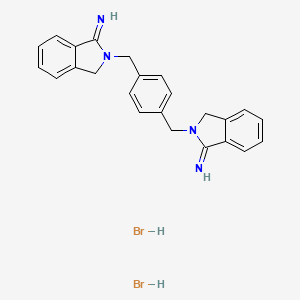 molecular formula C24H24Br2N4 B6600547 2-({4-[(1-imino-2,3-dihydro-1H-isoindol-2-yl)methyl]phenyl}methyl)-2,3-dihydro-1H-isoindol-1-imine dihydrobromide CAS No. 1803589-96-9