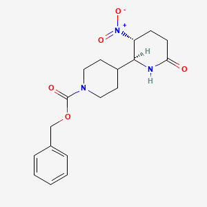 rac-benzyl 4-[(2R,3S)-3-nitro-6-oxopiperidin-2-yl]piperidine-1-carboxylate, trans
