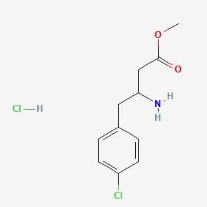 molecular formula C11H15Cl2NO2 B6600601 methyl 3-amino-4-(4-chlorophenyl)butanoate hydrochloride CAS No. 1803589-69-6