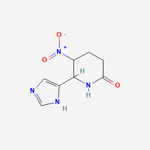 molecular formula C8H10N4O3 B6600611 6-(1H-imidazol-4-yl)-5-nitropiperidin-2-one CAS No. 1803571-77-8