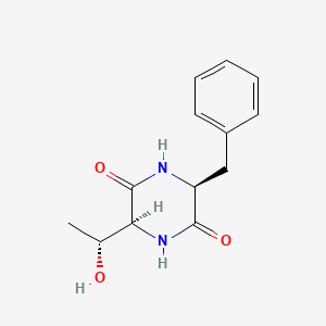 molecular formula C13H16N2O3 B6600637 (3S,6S)-3-benzyl-6-[(1R)-1-hydroxyethyl]piperazine-2,5-dione CAS No. 1355216-31-7