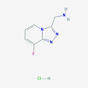 molecular formula C7H8ClFN4 B6600671 盐酸{8-氟-[1,2,4]三唑并[4,3-a]吡啶-3-基}甲胺 CAS No. 1955558-29-8
