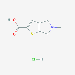 molecular formula C8H10ClNO2S B6600672 5-methyl-4H,5H,6H-thieno[2,3-c]pyrrole-2-carboxylic acid hydrochloride CAS No. 1955515-52-2