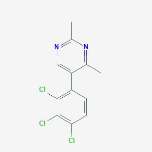 molecular formula C12H9Cl3N2 B6600687 2,4-dimethyl-5-(2,3,4-trichlorophenyl)pyrimidine CAS No. 1361474-39-6