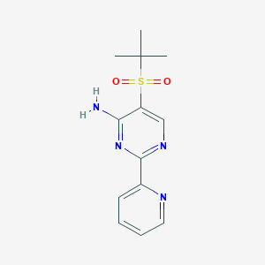 molecular formula C13H16N4O2S B066007 5-(叔丁基磺酰基)-2-(2-吡啶基)嘧啶-4-胺 CAS No. 175202-19-4